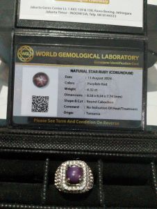 Natural Star Ruby corundum