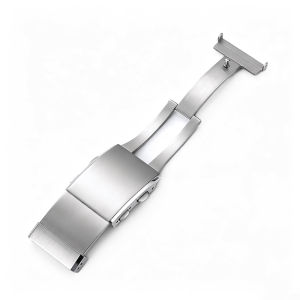 Khóa Đồng Hồ Có Thể Điều Chỉnh Gấp Gọn Được Làm Từ Thép Không Gỉ 316L Có Thể Kéo Dài Màu Bạc Đen Nút Kim Loại Dành Cho Đồng Hồ Có Chiều Rộng 14mm-22mm