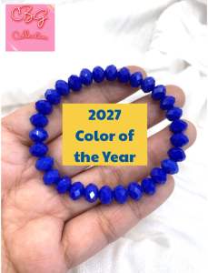 Luminous Blue 2027 Color of the Year Crystal Lucky Charm Bracelet (for kid & Adult)