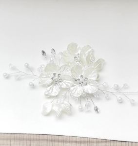 Shell Wedding Hair Combs Women Headbands Accessories Crystal Pearls Weave Flower Bridal Headpiece Clip Bride Jewelry Gift