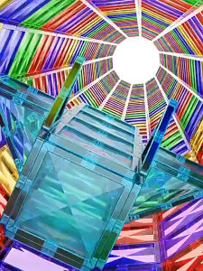 115pcs Magnetic Transparent Tiles Building Blocks Toy Set with Color Window and Idea Booklet for Kids Educational Development and Group Activities