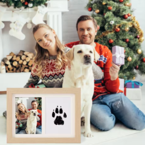 DIY Wooden Photo Frame Kit for Baby & Pet - Memory Keepsake with No Mess Ink Pad Included Perfect Newborn Gift for Pet Lovers