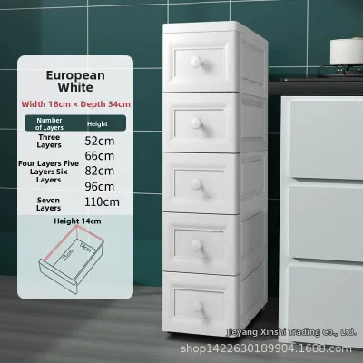 European Drawer Type Narrow Storage Cabinet