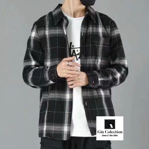 Kemeja Flanel Motif Korean Bestseller Kemeja Kotak Kotak Lengan Panjang Pria