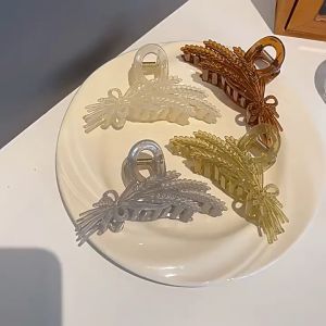 【Bestella✨COD】Gandum Desain Besar Klip Cakar Rambut Wanita Hiasan Kepala Jepit Rambut Elegan Indah