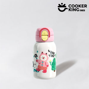 COOKER KING | COOKER KING 550ML Childrens Thermos Cup 316 Stainless Steel+PP Straw Cup with Cup Sleeve Waterbottle Students Use for School