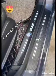 sticker pelindung mobil hyundai santafe tucson grand avega stiker sillplate sill plate mobil hyundai carbon 3d