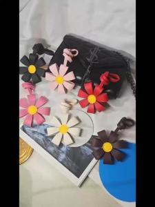 trendy fashion winter big flower bag charm handbag backbag hanging pendant car keychain Valentine birthday gift for girlfriend