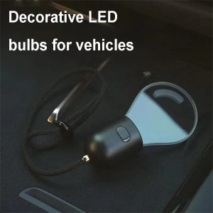 Retro Small Bulb LED Car Hanging Ornament Interior Ambient Lighting 2 Light Modes For Long Trips Daily Use Auto Decor Accessory