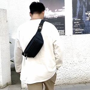 Men Sling Chest Bag Cross-body Bag Waterproof Chest Pouch Shoulder Waist Bag Travel Bag