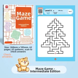 Concentration Improvement Intelligence Development Maze Puzzles Book