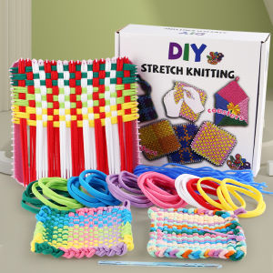 Stretchy Braided Crafts Loops Toy Accessories DIY Woven String Braided Loops for Children Kids Girls birthday gift