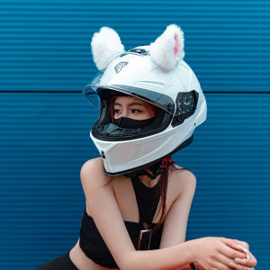 AIS | Blue Cat Ear Motorcycle Helmet Small Size 3C Certified Bluetooth