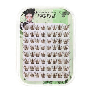 New Chinese Style Deep Brown No Glue Original Fox Fake Eyelashes Womens Side Flying Easy to Use Waterproof Antibacterial