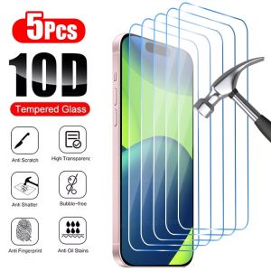 5PCS Protective Glass for iPhone 11 13 12 14 15 Pro Max Screen Protector for iPhone 11 13 14 12 Pro X XS Max XR Tempered Glass