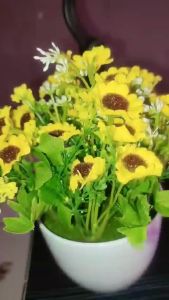 FSPT22 PT23 Pot Tanaman Hias Bunga Hias Plastik Ornamen Pot Bonsai Artificial Flower Decoration