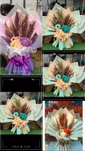 "STEPHY" HANCRAFTED DRIED FLOWER BOUQUET WITH FREE GREETING CARD AND CARE CARD FOR ANY OCCASION