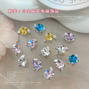 Mini Horse Eye Stack Diamond Plum Blossom Alloy Flower Leaf Finished Product Diamond Ball Jewelry Nail Art Decorations
