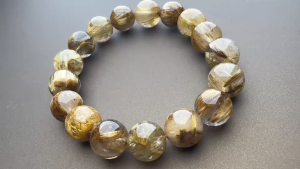 สร้อยข้อมือไหมทอง ควอตซ์ไหมทอง ไหมทอง หินธรรมชาติแท้ ไหมแน่น