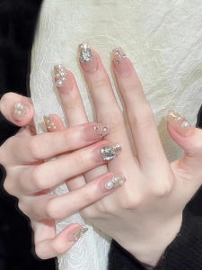 MONLEYTA | Handmade Nail Art Stickers Short And Long Styles Pure Color Autumn Winter Collection Finished Products For Manicure Wear