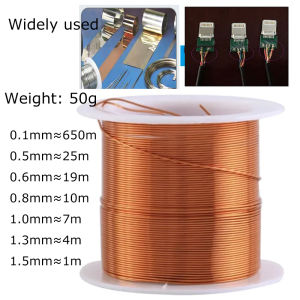 0.1mm-1.5mm diameter enameled wire high-temperature resistant copper wire bare wire