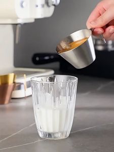Espresso Measuring Cup Stainless Steel Coffee Extraction Cup with Scale Handle Home Barista