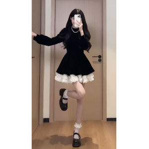 CHANGTONG | Elegant Petite Velvet Dress