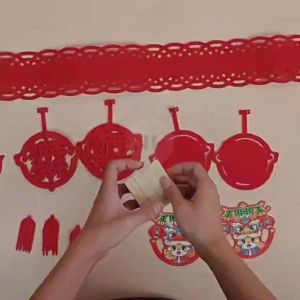 Dekorasi Gantungan Garland Imlek Tahun 2026 Kuda Horse CNY Sincia Rezeki 3 Dimensi