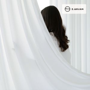 Z.&XUAN | White Mint-Vanilla Sheer Curtain Fabric