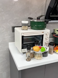 🔥【100% Steel】2/3 Layer Microwave Oven Rack Kitchen Rack Storage Rak The tray can be extended by 40~60cm Stainless steel