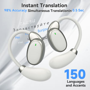 Vormor V18 Translator Earphones 150 Languages Two-way Instant Translation Device 3 in 1 Portable Smart Wireless Music Headphones