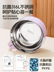 316L Stainless Steel Cartoon Bowl for School Lunch Female Student Lunch Box with Lid Noodle Bowl Kids Meal Bowl Dining Utensils