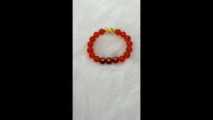 Vòng tay tỳ hưu vàng tam hợp dần ngọ tuất chất liệu mã não đỏ tự nhiên - size 8 10 12ly cho người mệnh hỏa mệnh thổ - có khai quang điểm nhãn may mắn tài lộc - bảo hành 12 tháng - PHONG THỦY ANH VŨ