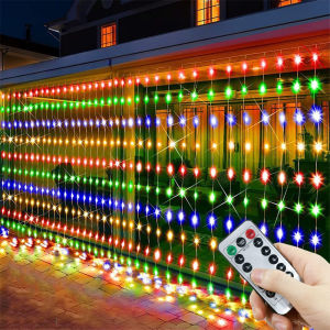 Wedding Garland Fairy Lights Outdoor 8 Mode LED USB Curtain Light String Christmas Tree Holiday Decoration Garden Light