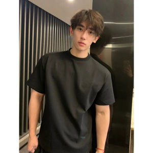 Navy Cotton Crew Neck T-Shirt 300g
