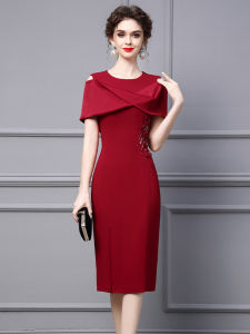 ชุดแต่งงานฤดูร้อน ชุดเจ้าสาวสุดหรูหรา ชุดกี่เพ้าผ้าโพลีเอสเตอร์ แขนสั้น กระโปรงทรงเอ กระโปรงสั้น ชุดเจ้าสาว