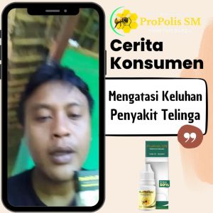 Obat Telinga Berdenging Berdengung Sebelah Congek Bernanah Berlendir Kuning Berbau Propolis SM Asli