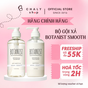 Dầu gội BOTANIST Smooth Nhật Bản 460ml cho tóc dễ rối non-silicone