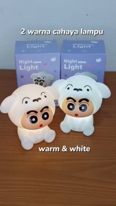 Lampu Tidur LED Shinchan Lampu Silicone Tepuk Crayon Shinchan Lamp Night Shinchan Shiro Lampu Kamar