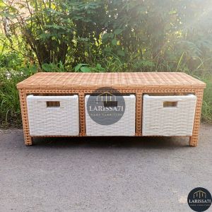 Meja Tv Rotan Sintetis 3 Laci