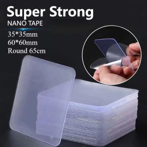 10pcs traceless PVC hai mặt băng trong suốt chống thấm vuông Nano phụ trợ sticker cho hình nền Poster couplet