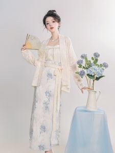 New Chinese Style Commuter Song Dynasty Hanfu Skirt Set Semi-Body Summer Design Traditional Clothing Modern Revival Womens Fashion