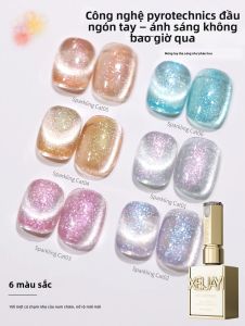 Sơn Gel Móng Tay Mắt Mèo Lấp Lánh XEIJAYI 1 Hộp Sơn Móng Tay Bán Vĩnh Cửu Sử Dụng Đèn UV/LED Dùng Trang Trí Móng Tay Tại Nhà Hoặc Salon