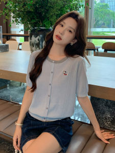 Fashionable round Neck Short Sleeve Open Cardigan for plus Size Women Simple Stylish Summer New Arrival by Luxurious Brand