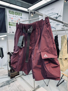 Outdoor Casual Plaid Workwear Function Short Pants Men Women Universal Anti Scratch Wear Resistant Water Repellent Nylon Spandex