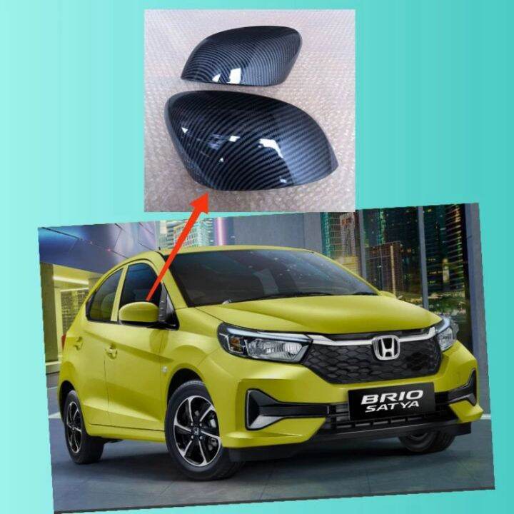 Cover Spion Bagian Atas Honda Brio Satya Warna Carbon Glossy Harga Set Lazada Indonesia