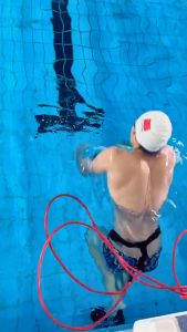 4M Swim Strength Training Resistance Belt Tether Adjustable Swim Elastic Training Rope Band