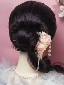 Rose Flower Pearl Peony U-Shaped Hairpin Womens Hairdo Tool Bun Headband New Chinese Style Hair Accessories
