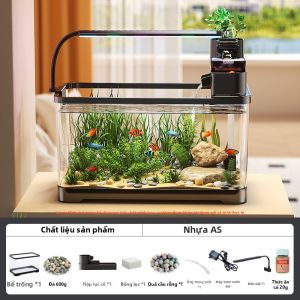 HUICHONG | Bể Cá Cảnh Cổ Điển Với Hệ Thống Lọc Và Cung Cấp Oxy