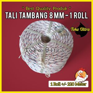 TAMBANG 8MM PPD (1 ROLL) / TALI 8MM / TAMPAT 8MM / TALI TERPAL / TALI MOBIL BAK / TALI LOSBAK / TALI KAPAL / TALI TERPAL / TALI COD